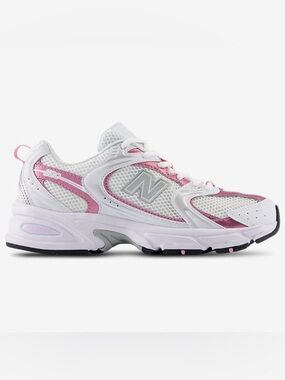 New Balance 530 running lifestyle sneakers in white Pink Sugar women’s size 5.5